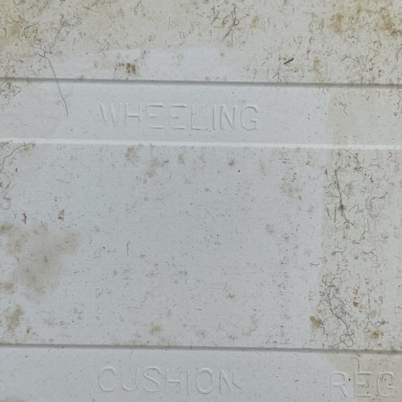 Vintage Wheeling Cushion Hand Painted Rural Village Scene 6" Square Tile Trivet - Picture 11 of 11